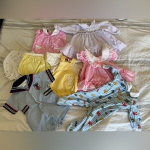 LOT of Vintage Baby Clothes Newborn-6months Carters, Peter Rabbit, Alexis